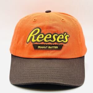 Reeses Peanut Butter Cups Adjustable Hat Cap Strapback Two Tone Hersheys Candy
